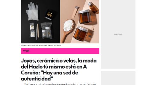 Joyas, cerámica o velas, la moda del Hazlo tú mismo está en A Coruña: "Hay una sed de autenticidad"